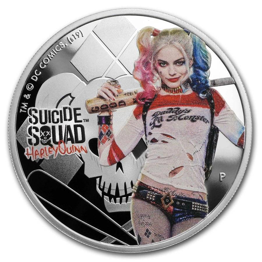 2019 Tuvalu 1 oz Silver Suicide Squad Harley Quinn: 2019 Tuvalu 1 oz Silver Suicide Squad Harley Quinn Proof Your winning item will match the quality of the product shown. Dates will be according to listing, may or may not vary.