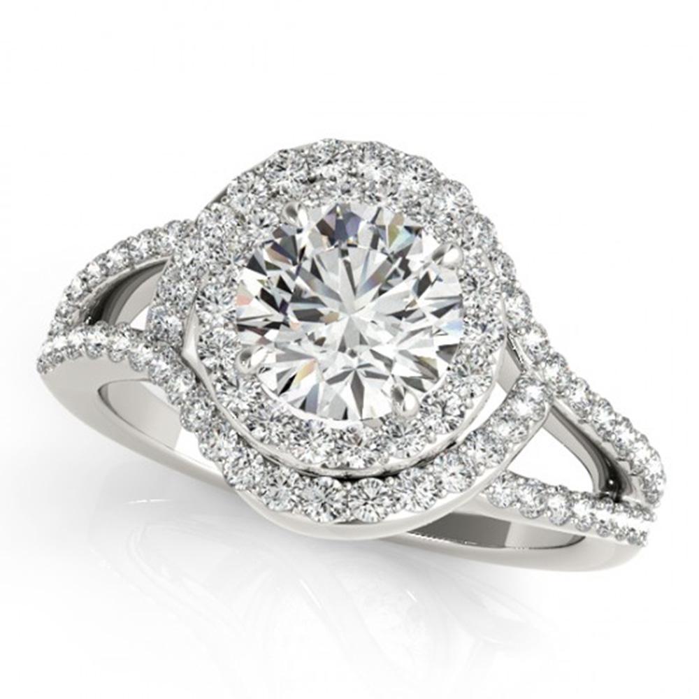 Natural 1.9 ctw Diamond Solitaire Halo Ring 14k White: Natural 1.9 ctw Diamond Solitaire Halo Ring 14k White Gold Manufacturer's Suggested Retail Price: $17550.00 Item: Diamond Wedding Ring Total Gem weight: 1.9 carats Metal: Solid 14k White Gold Go