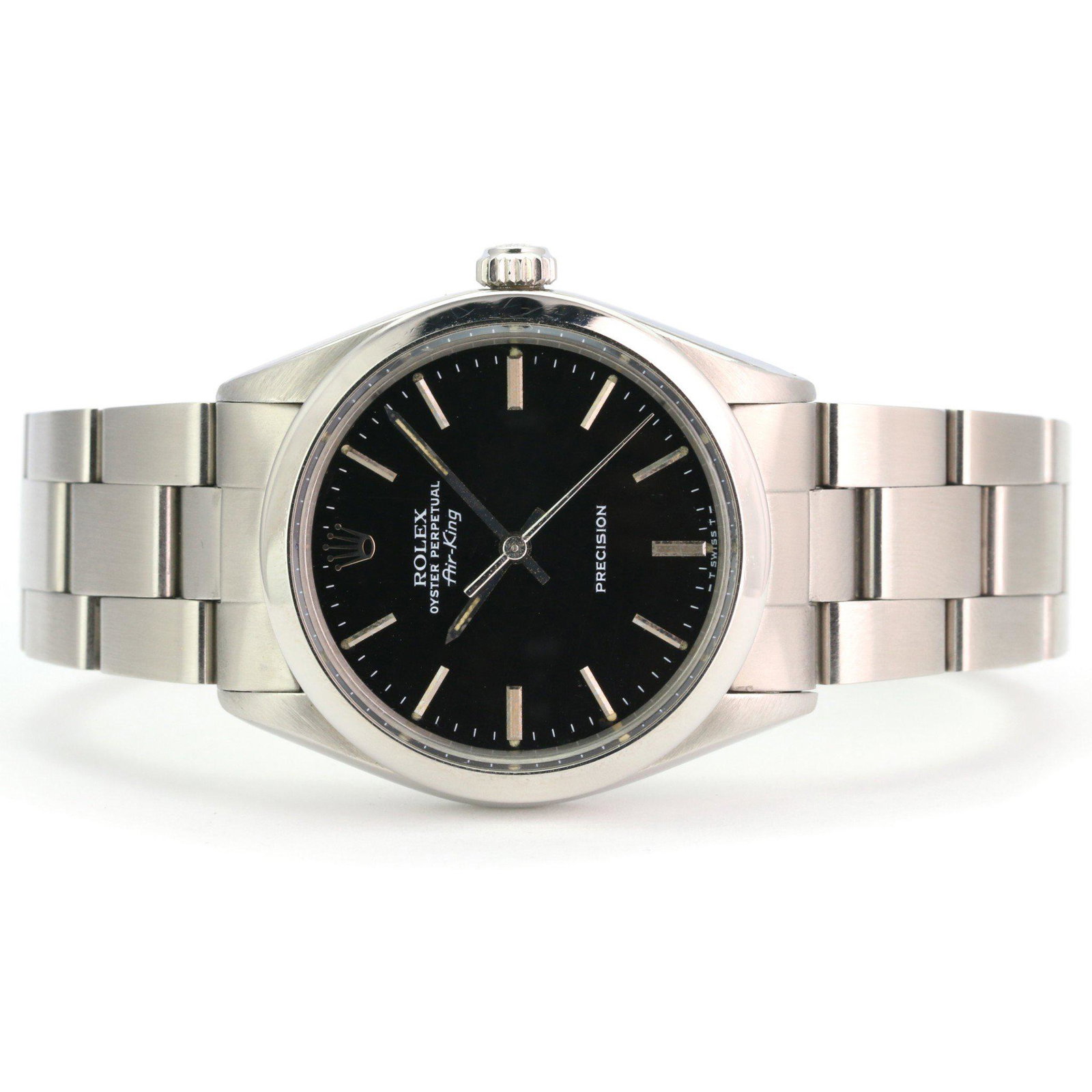 Pre-Owned Rolex Air-King Precision 5500: Excellent Pre-Owned Rolex Air-King Precision 5500 Condition: Excellent Pre-owned Authentic Packaging: Comes with generic watch box Paperwork: Comes with In-house Certificate Subject to Availability du