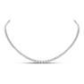 14kt White Gold Womens Round Diamond Graduated Fashion