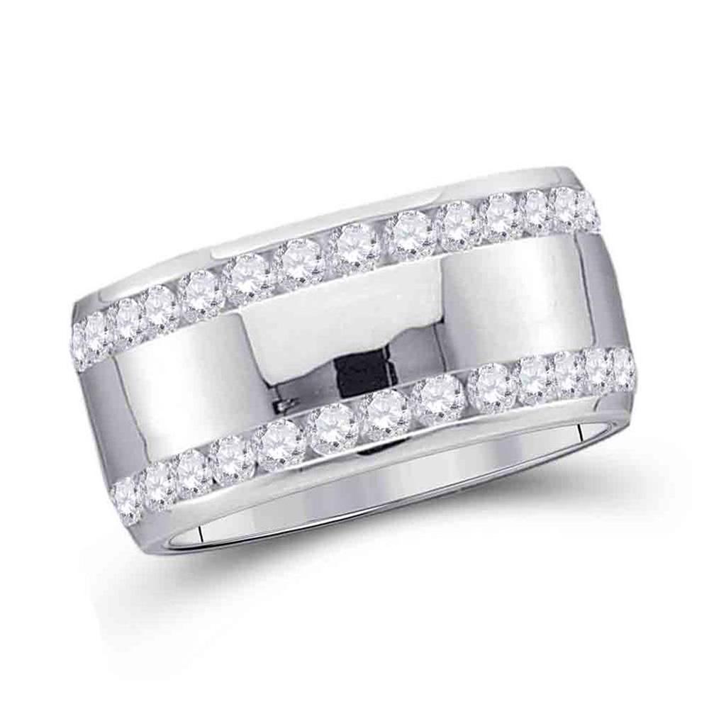 14kt White Gold Womens Round Channel-set Diamond Double: 14kt White Gold Womens Round Channel-set Diamond Double Row Wedding Band 1/2 Cttw Manufacturer's Ref. No.: 40744 Manufacturer's Suggested Retail Price: $ 3530.00