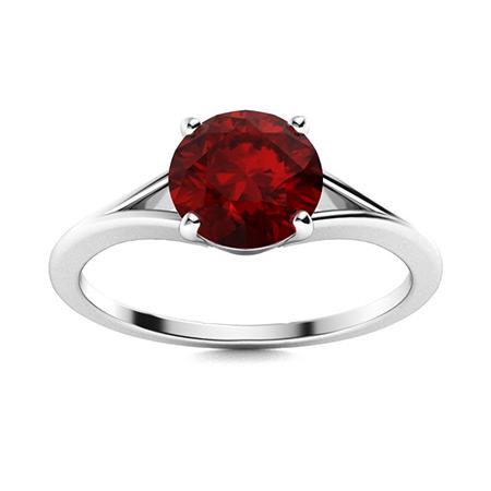 Natural 0.71 CTW Garnet Solitaire Ring 14K White Gold: Natural 0.71 CTW Garnet Solitaire Ring 14K White Gold Manufacturer's Suggested Retail Price: $1170.00 Center Stone: 1 Garnet @ 0.71 ctw Center Stone Color: Red Center Stone Clarity: AAAA Center Stone 