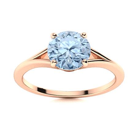 Natural 0.72 CTW Aquamarine Solitaire Ring 18K Rose: Natural 0.72 CTW Aquamarine Solitaire Ring 18K Rose Gold Manufacturer's Suggested Retail Price: $1740.00 Center Stone: 1 Aquamarine @ 0.72 ctw Center Stone Color: Aquamarine Center Stone Clarity: AAAA