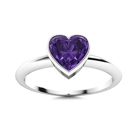 Natural 0.65 CTW Amethyst Solitaire Ring 14K White Gold: Natural 0.65 CTW Amethyst Solitaire Ring 14K White Gold Manufacturer's Suggested Retail Price: $1530.00 Center Stone: 1 Amethyst @ 0.65 ctw Center Stone Color: Purple Center Stone Clarity: AAAA Center