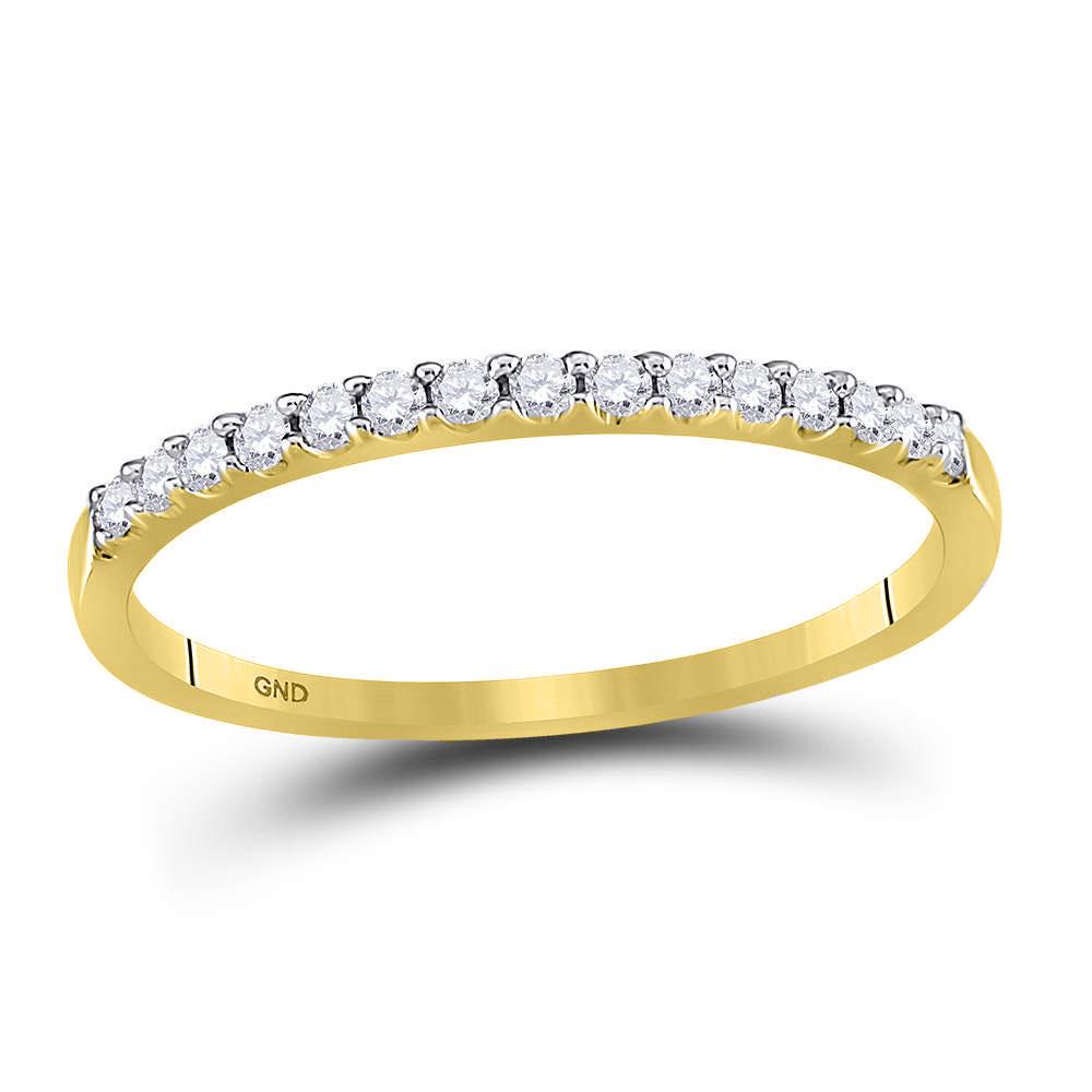 14kt Yellow Gold Womens Round Diamond Wedding Single: 14kt Yellow Gold Womens Round Diamond Wedding Single Row Band 1/6 Cttw Size 10 Manufacturer's Ref. No.: 84756 Manufacturer's Suggested Retail Price: $ 940.00