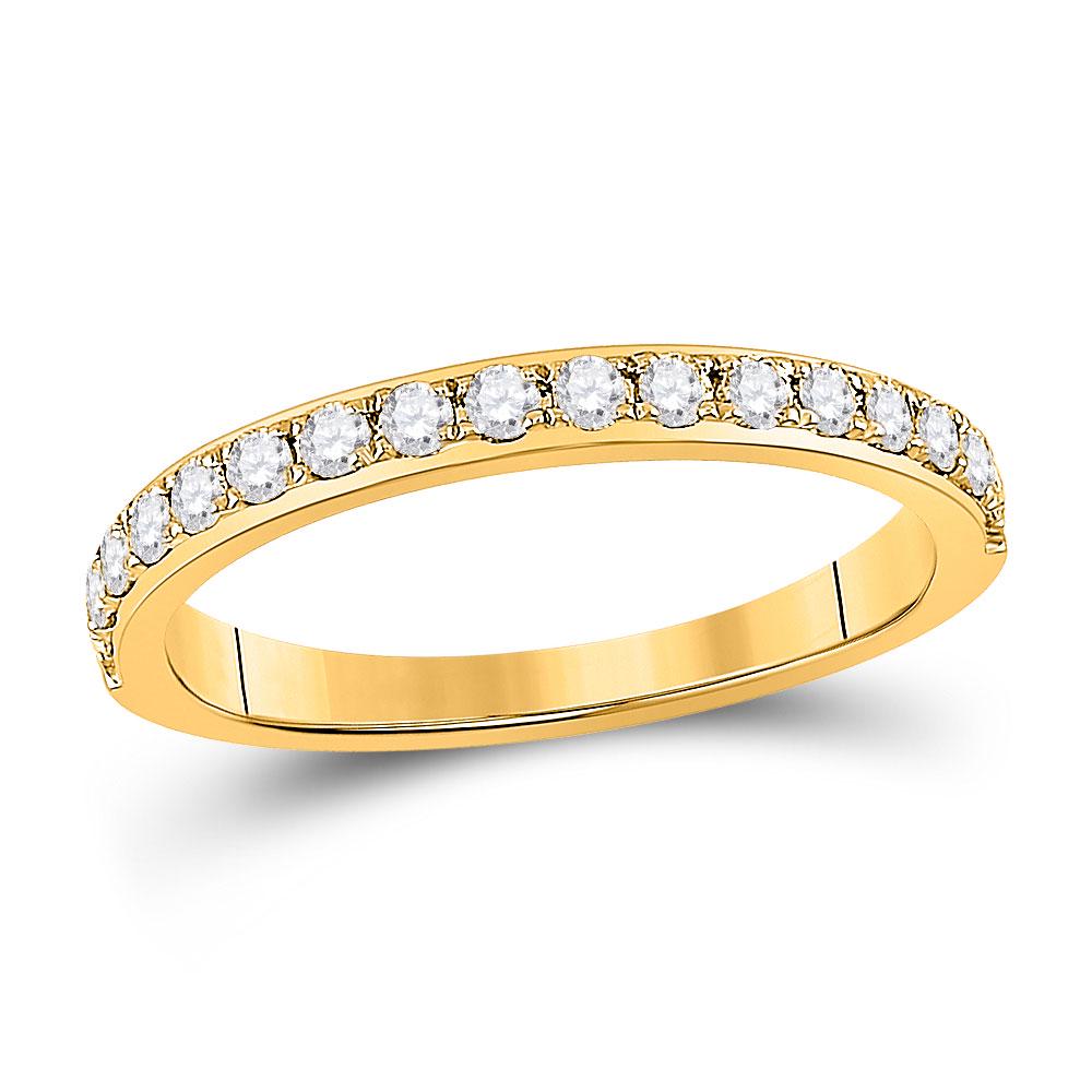 14kt Yellow Gold Womens Round Diamond Wedding Single: 14kt Yellow Gold Womens Round Diamond Wedding Single Row Band 1/3 Cttw Manufacturer's Ref. No.: 151671 Manufacturer's Suggested Retail Price: $ 1410.00