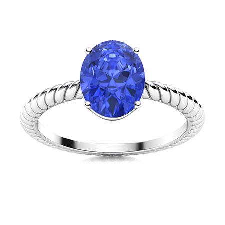 Natural 0.95 CTW Ceylon Sapphire Solitaire Ring 14K: Natural 0.95 CTW Ceylon Sapphire Solitaire Ring 14K White Gold Manufacturer's Suggested Retail Price: $3870.00 Center Stone: 1 Ceylon Sapphire @ 0.95 ctw Center Stone Color: Blue Center Stone Clarity: