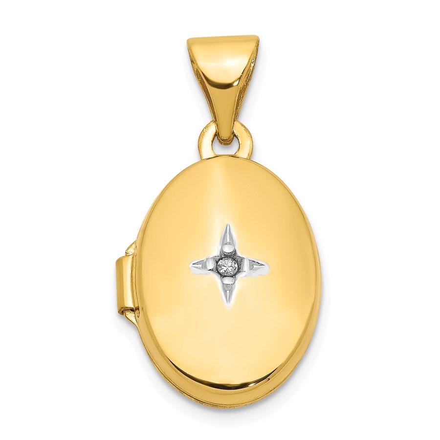 14k Yellow Gold Diamond Locket - 20 mm: 14k Yellow Gold Diamond Locket - 20 mm Your winning item will match the quality of the product shown. Dates will be according to listing, may or may not vary.