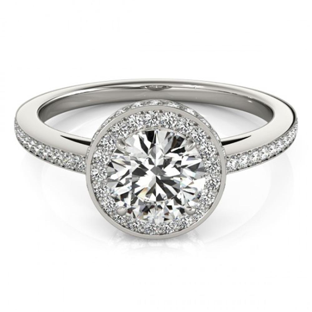 Natural 1 ctw Diamond Solitaire Halo Ring 14k White: Natural 1 ctw Diamond Solitaire Halo Ring 14k White Gold Manufacturer's Suggested Retail Price: $6300.00 Item: Diamond Wedding Ring Total Gem weight: 1 carats Metal: Solid 14k White Gold Gold Pr