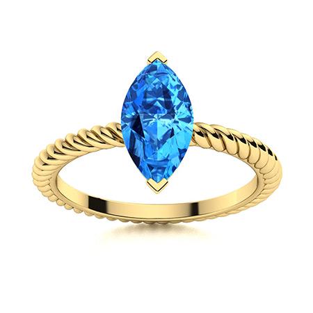 Natural 0.17 CTW Topaz Solitaire Ring 14K Yellow Gold: Natural 0.17 CTW Topaz Solitaire Ring 14K Yellow Gold Manufacturer's Suggested Retail Price: $1050.00 Center Stone: 1 Topaz @ 0.17 ctw Center Stone Color: Blue Center Stone Clarity: AAAA Center Stone 