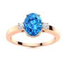 Natural 2.37 CTW Topaz & Diamond  Engagement Ring 14K