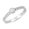 Natural 0.12 CTW Princess Diamond Cuban Band 18KT White