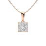 0.9 ctw White Topaz Necklace 14K Rose Gold
