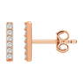 Natural 0.14 CTW Diamond Bar Earrings 14KT Rose Gold