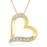 Diamond Heart Pendant .03 Cttw 10kt Yellow Gold