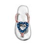 Blue Color Enhanced Diamond Nautical Sandal Pendant