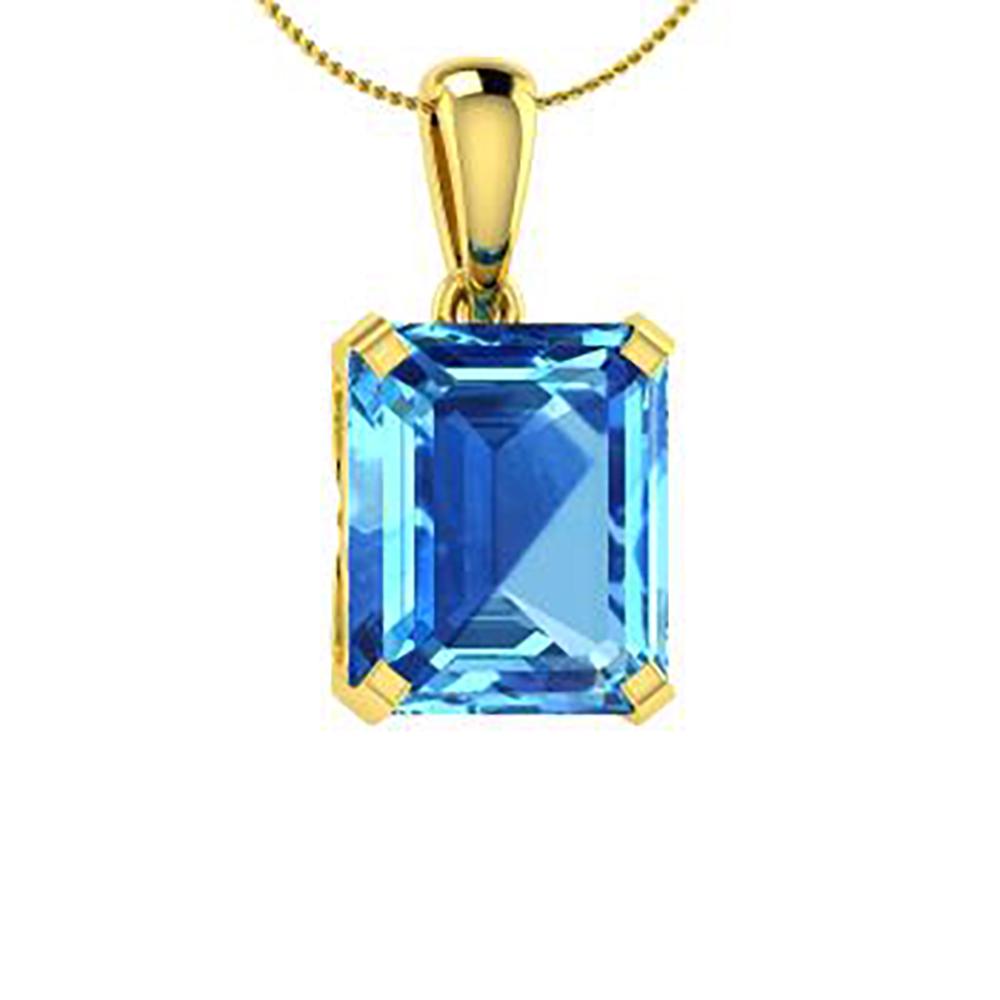 10.31 ctw Sky Blue Topaz Necklace 18K Yellow Gold: 10.31 ctw Sky Blue Topaz Necklace 18K Yellow Gold Manufacturer's Suggested Retail Price: $ 3720.00 Main Stone Type: 1 Topaz @ 10.31 ctw Main Stone Color: Sky Blue Main Stone Clarity: AAAA Metal Type: 
