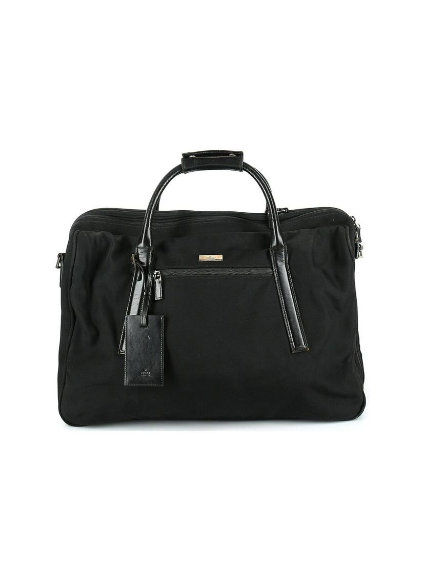 Gucci Women Black Weekender One Size: Gucci Women Black Weekender One Size Condition: Pre-owned : An item that has been used or worn previously. . Consignor Notes: “ minor wear on fabric ” Pattern: Solid More Info: See below for more