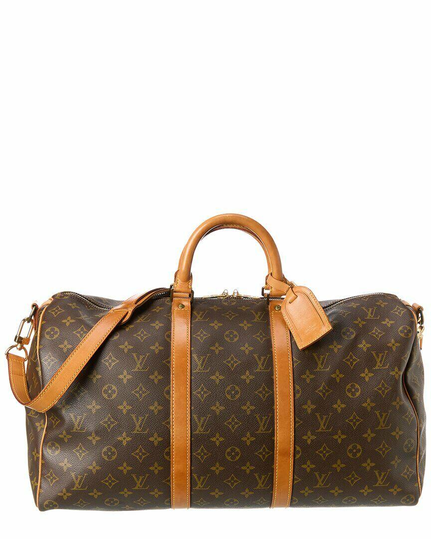 Louis Vuitton Monogram Canvas Keepall 50 Bandouliere: Louis Vuitton Monogram Canvas Keepall 50 Bandouliere (Authentic Pre-Owned) Condition: Pre-owned: An item that has been used or worn previously. . Brand: Louis Vuitton Size: NoSize Material: Silk Closu