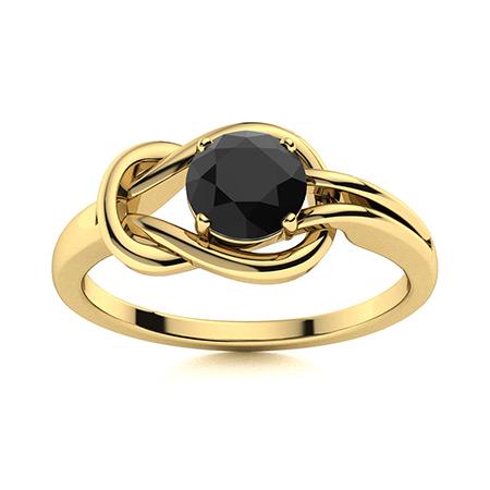 Natural 1.01 CTW Black Diamond Solitaire Ring 14K: Natural 1.01 CTW Black Diamond Solitaire Ring 14K Yellow Gold Manufacturer's Suggested Retail Price: $2640.00 Center Stone: 1 Black Diamond @ 1.01 ctw Center Stone Color: Black Center Stone Clarity: O