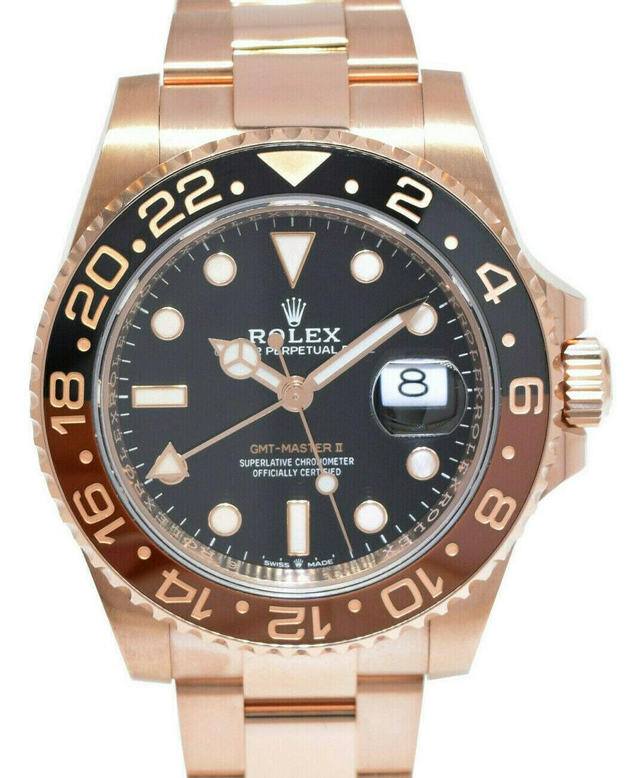 Rolex Gmt-Master Ii 18K Everose Gold Root Beer Ceramic: Rolex Gmt-Master Ii 18K Everose Gold Root Beer Ceramic Bezel Watch '18 126715 New with tags: A brand-new, unused, and unworn item (including handmade items) in the original packaging (such as the orig