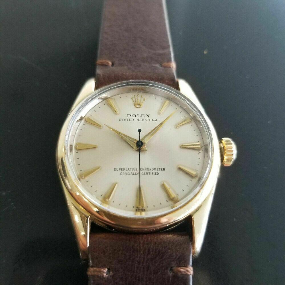 Pre-Owned Mens Rolex Oyster Perpetual 1014 34Mm: Pre-Owned Mens Rolex Oyster Perpetual 1014 34Mm Automatic Gold Capped 1960S Vintage Ra142 Condition: Pre-owned: An item that has been used previously. The item may have some signs of cosmetic wear, bu