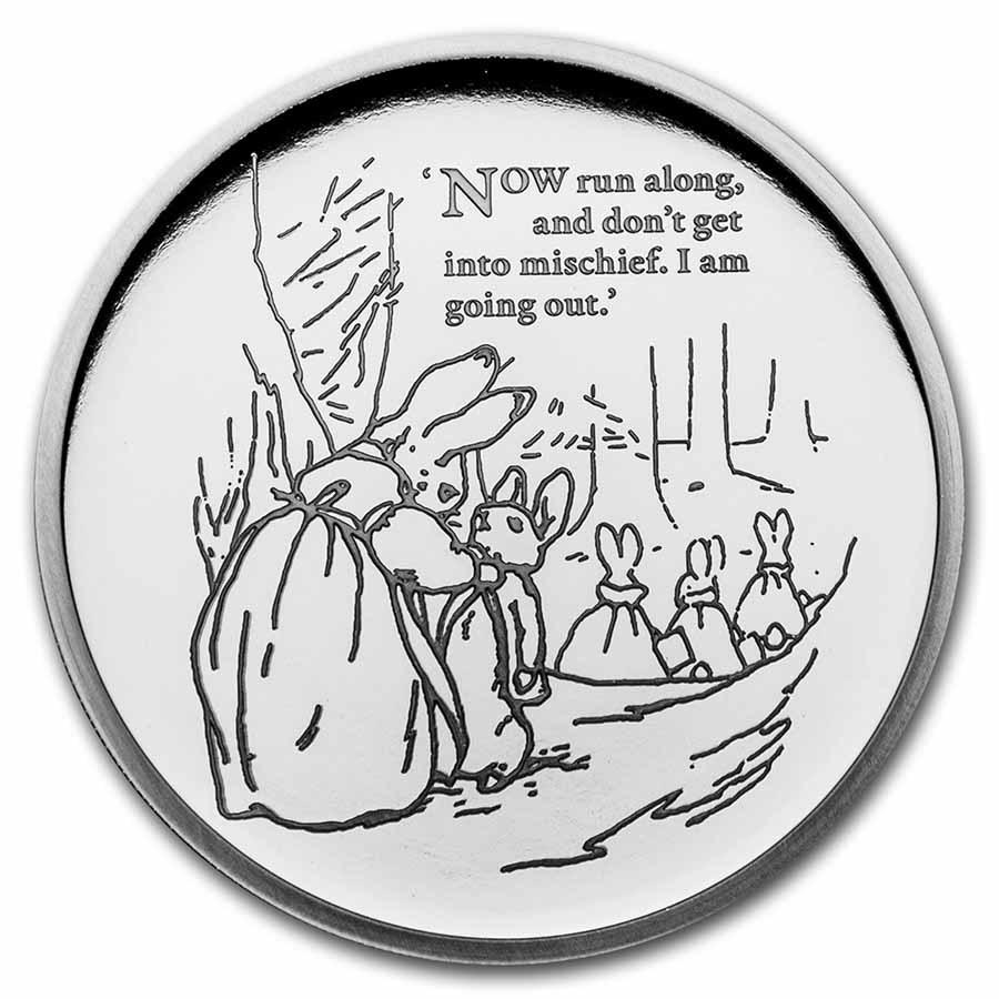 2021 Great Britain Silver 50p Beatrix Potter Proof: 2021 Great Britain Silver 50p Beatrix Potter Proof (Peter Rabbit) SKU: RBJ232316 Year: 2021 Grade: Proof Grade Service: None Denomination: 50 pence Mint Mark: Not Shown Metal Content: 0.2