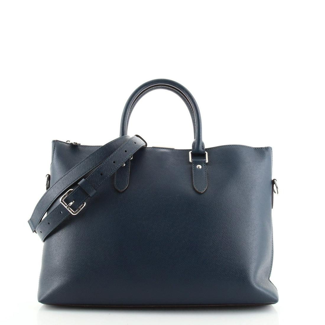 Louis Vuitton - Anton Soft Briefcase Taiga Leather: Louis Vuitton - Anton Soft Briefcase Taiga Leather Exterior Color: Blue Interior Color: Blue Exterior Material: Leather Interior Material: Fabric Hardware Color: Silver Accessories: Detachable Str