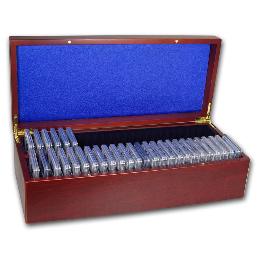 1986-2020 34-Coin Proof American Silver Eagle Set PR-70: 1986-2020 34-Coin Proof American Silver Eagle Set PR-70 PCGS SKU: RBJ88909 Year: Set Grade: Proof - 70 DCAM Grade Service: PCGS Denomination: $1.00 Mint Mark: Varies Metal Content: 33 tro