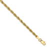 14k Yellow Goldy 3.0 mm Semi-Solid Rope Chain - 8 in.