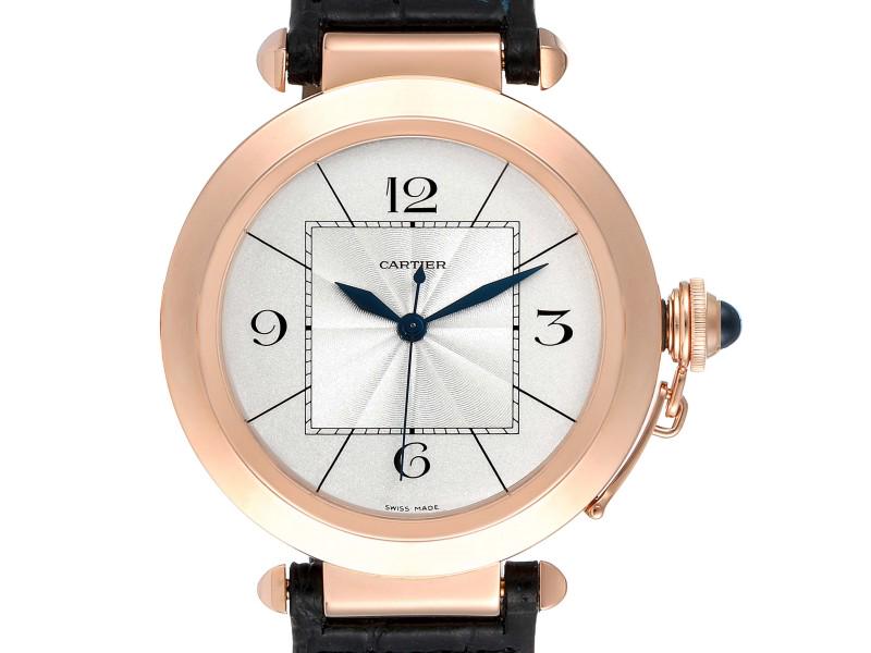 Cartier Pasha 42 Silver Dial Rose Gold Mens Watch: Cartier Pasha 42 Silver Dial Rose Gold Mens Watch W3019351 Cartier Pasha 42 Silver Dial Rose Gold Mens Watch W3019351 . Automaticself-winding movement. 18K rose gold case 42 mm in diameter. Case back