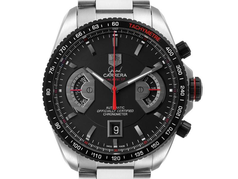 Tag Heuer Grand Carrera Black Dial Automatic Mens Watch: Tag Heuer Grand Carrera Black Dial Automatic Mens Watch Tag Heuer Grand Carrera Black Dial Automatic Mens Watch .Automatic self-winding movement. Polished stainless steel case 43.0 mm.Transperent sapp