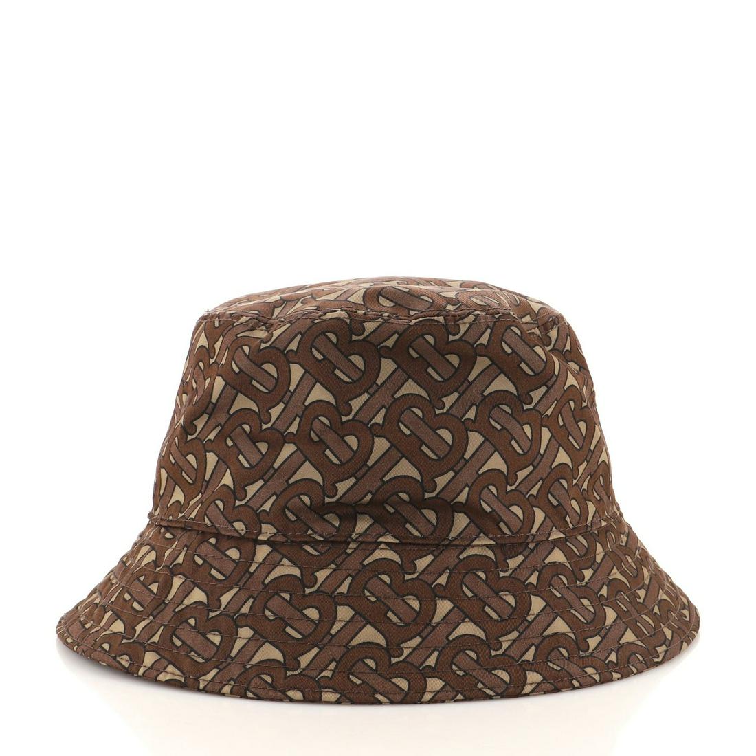 Burberry TB Bucket Hat TB Monogram Nylon Large: Burberry TB Bucket Hat TB Monogram Nylon Large Exterior Color: Brown Interior Color: Black Exterior Material: Nylon Interior Material: Fabric Accessories: No accessories Ref Code: HA.BU.TUHT.MNPN<br