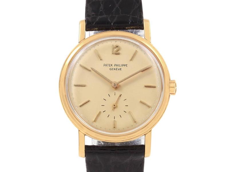 Patek Philippe Calatrava Vintage Yellow Gold Automatic: Patek Philippe Calatrava Vintage Yellow Gold Automatic Mens Watch 3435 Patek Philippe Calatrava Vintage Yellow Gold Automatic Mens Watch 3435.Automatic self-winding movement. 18K yellow gold round cas