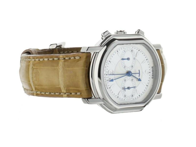 Daniel Roth Chronograph Stainless Steel Mother Of Pearl: Daniel Roth Chronograph Stainless Steel Mother Of Pearl 38x31 Mm Full Set SKU No.304020545952-E Brand: Daniel Roth Condition: Pre-Owned Model: Masters MORE DETAILSItem Specifics:Band Color: BeigeBand