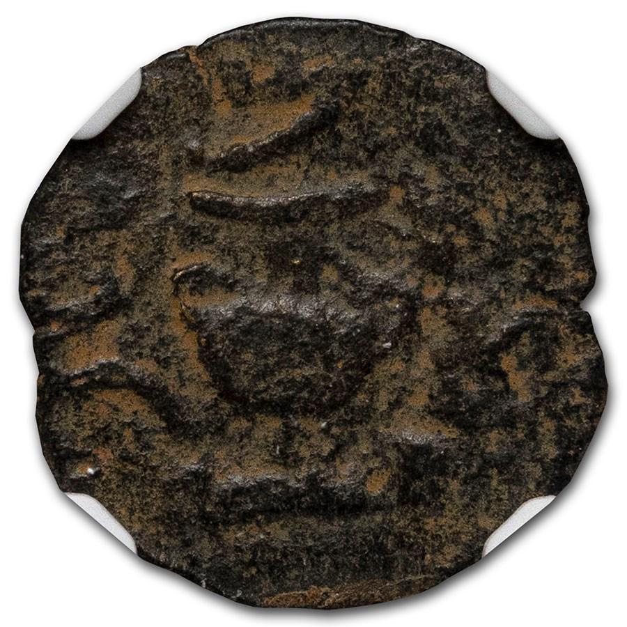 Judaea AE Prutah "Jewish War" (67/8 AD) Ch Fine NGC: Judaea AE Prutah "Jewish War" (67/8 AD) Ch Fine NGC (Year 2) Product ID: 228936 Year: 67/8 AD Grade: Fine Grade Service: NGC Denomination: Prutah Mint Mark: Not Shown Metal Content: 0 troy oz