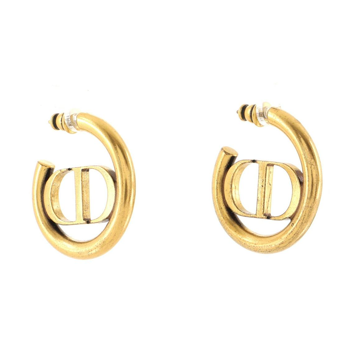 30 Montaigne Earrings GoldFinish Metal and Black Lacquer  DIOR US