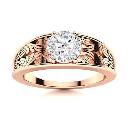 Natural 1.02 CTW Diamond Solitaire Ring 18K Rose Gold: Natural 1.02 CTW Diamond Solitaire Ring 18K Rose Gold Manufacturer's Suggested Retail Price: $9660.00 Center Stone: 1 Diamond @ 1.02 ctw Center Stone Color: I-J Center Stone Clarity: I Center Stone Sh
