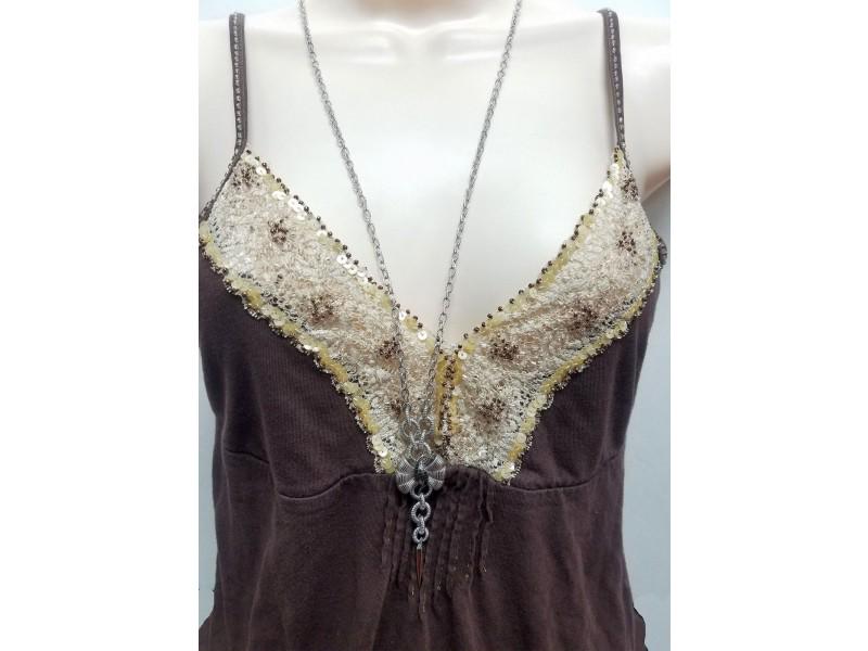 Stephen Webster 925 Sterling Silver Forget Me Knot Black Sapphire Bow Necklace: Stephen Webster 925 Sterling Silver Forget Me Knot Black Sapphire Bow Necklace SKU: RBJ262980316153-E Brand: Stephen Webster Condition: Never Worn Metal: Sterling Silver Stone: Sapphire Size and F