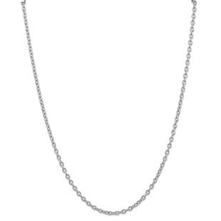 14k White Gold 3.2 mm Cable Chain - 30 in.: 14k White Gold 3.2 mm Cable Chain - 30 in. Product ID: RBJ184056 Metal: Gold Purity: 14K Finish: Polished Length Of Item: 30 in Chain Type: Cable Chain Length: 30 in Chain