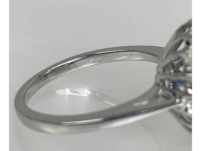 14K White Gold Oval Shaped Blue Sapphire Diamond Engagement Ring: 14K White Gold Oval Shaped Blue Sapphire Diamond Engagement Ring SKU: RBJ14KWHITEGO-61F6C6F01B0E6 Condition: Never Worn Metal: White Gold Stone: Blue Sapphires, Diamonds More Details: