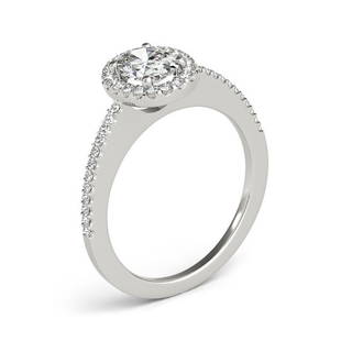 Natural 1.9 CTW Diamond Engagement Ring 18K White Gold: Natural 1.9 CTW Diamond Engagement Ring 18K White Gold Category: Rose Gold Engagement Rings Style: Side Stone Oval Halo Audience: For Women Ring Resizable: Yes Metal Type: 18K White