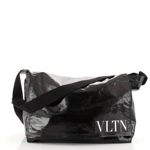 Valentino VLTN Flap Messenger Bag Coated Canvas Large