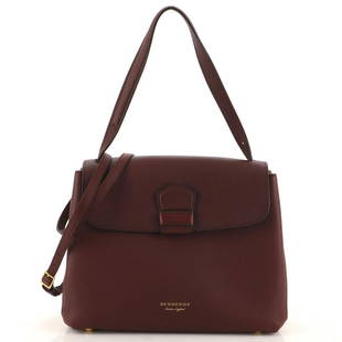 Burberry Camberley Top Handle Bag Leather Medium: Burberry Camberley Top Handle Bag Leather Medium Exterior Color: Red Interior Color: Black Exterior Material: Leather Interior Material: Fabric Hardware Color: Gold Accessories: