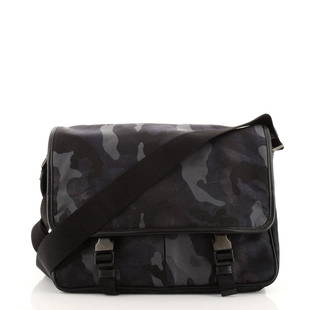 Prada Camouflage Messenger Bag Printed Tessuto Small: Prada Camouflage Messenger Bag Printed Tessuto Small Exterior Color: Black, Blue, Gray, Multicolor Interior Color: Black Exterior Material: Nylon Interior Material: Fabric Hardware