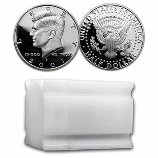 2001-S Silver Kennedy Half Dollar 20-Coin Roll Proof: 2001-S Silver Kennedy Half Dollar 20-Coin Roll Proof Product ID: RBG38457 Year: 2001 Grade: Proof Grade Service: None Denomination: 50 Cents Mint Mark: S - San Francisco Metal