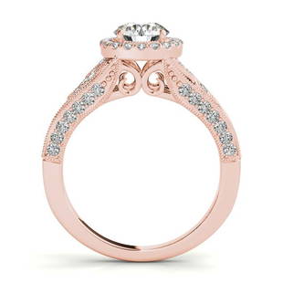 Natural 2.08 CTW Diamond Engagement Ring 18K Rose Gold: Natural 2.08 CTW Diamond Engagement Ring 18K Rose Gold Category: Rose Gold Engagement Rings Style: Royal Vintage Halo Audience: For Women Ring Resizable: Yes Metal Type: 18K Rose