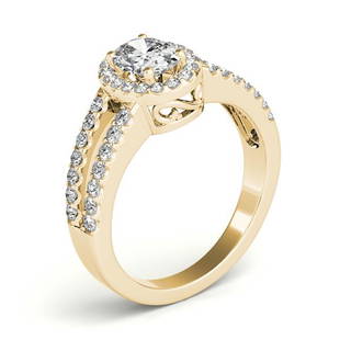 Natural 2.2 CTW Diamond Engagement Ring 18K Yellow Gold: Natural 2.2 CTW Diamond Engagement Ring 18K Yellow Gold Category: Vintage Engagement Rings Style: Vintage Oval Halo Audience: For Women Ring Resizable: Yes Metal Type: 18K Yellow