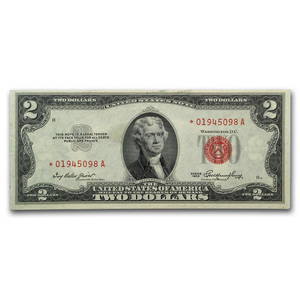 1953* $2.00 U.S. Note Red Seal CU (Fr#1509*) Star Note