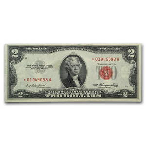 1953* $2.00 U.S. Note Red Seal CU (Fr#1509*) Star Note